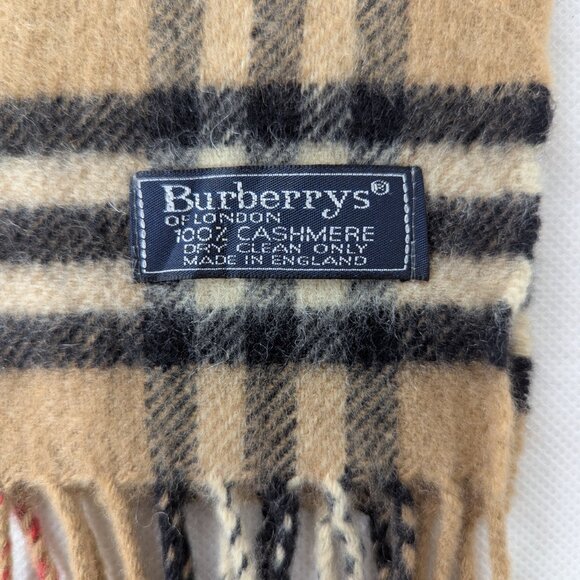 BURBERRY Cashmere Nova Check Scarf – Beige Plaid – SHIPS TODAY – DEAL NOW - Picture 3 of 6